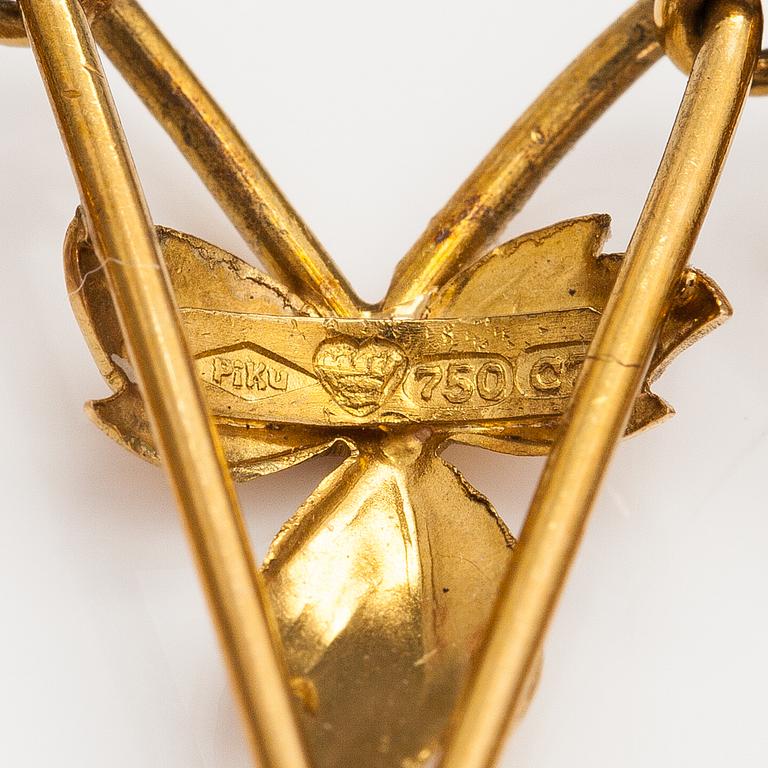 Kaulakoru, 18K kultaa, akvamariineja. Pirkan kulta, Tampere 1956.