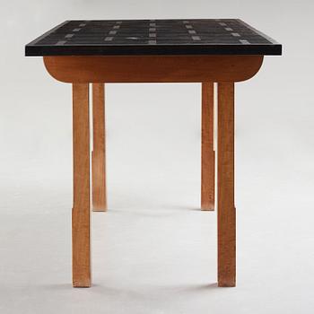 Hjalmar Jackson, A Hjalmar Jackson ebony and pearwood desk/library table, Stockholm ca 1934.