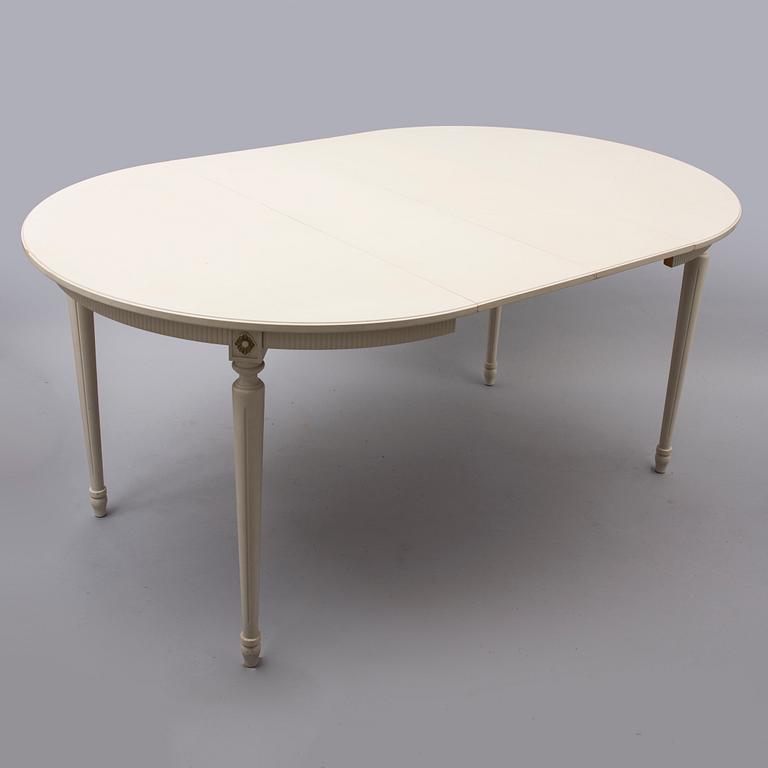 MATBORD och STOLAR, 4 st, gustaviansk stil, 1900-talets mitt.