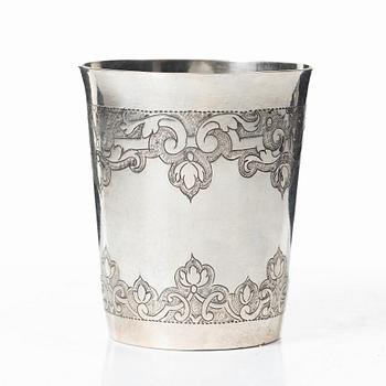 A Baroque silver beaker, first half of the 18th Century.