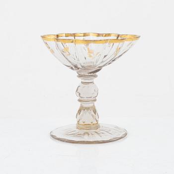 Uppsatsskål, glas, 1700-tal.