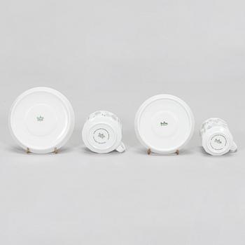 Tapio Wirkkala /Rut Bryk, kaffe- och teservis, porslin, 14 delar, "Winterreise" & "Polygon". Rosenthal.