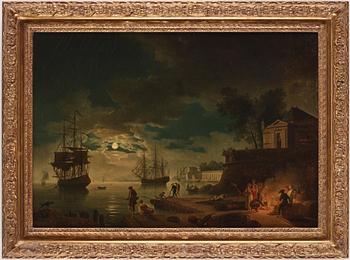 CLAUDE JOSEPH VERNET,  after, oil on panel.