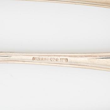 A 61 piece silver cutlery set, "Svensk rund", Eskilstuna, Sweden, 1968-93.
