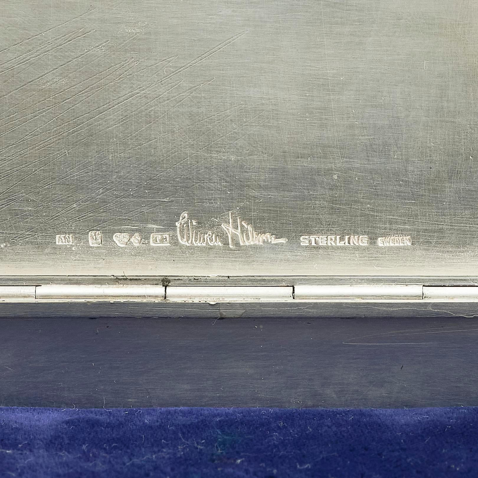 Wiwen Nilsson, a sterling silver jewellery box, 1945, Lund, Sweden.