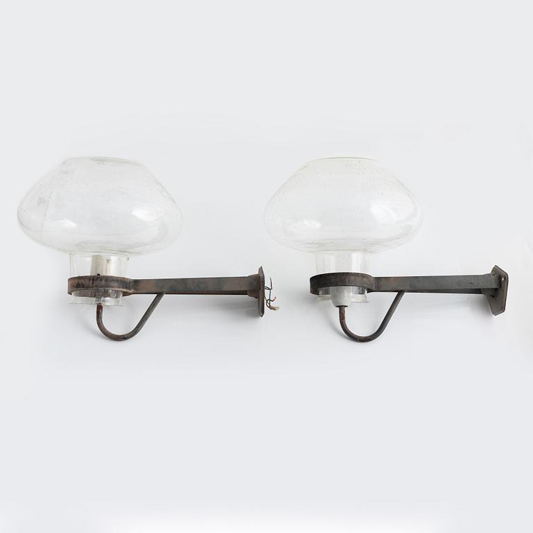 A pair of Swedish Modern wall lamps, ASEA, mid 20th Century.