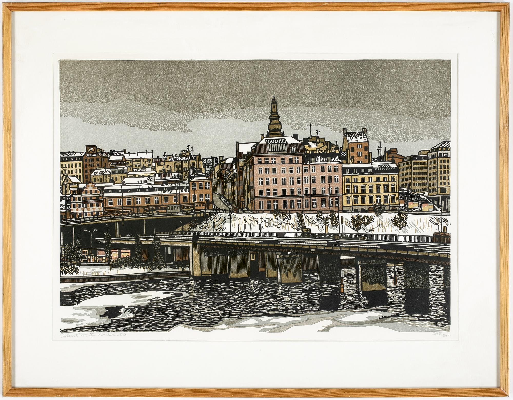 SVENOLOV EHRÉN, färglitografi, signerad och numrerad 295/360, daterad -80.