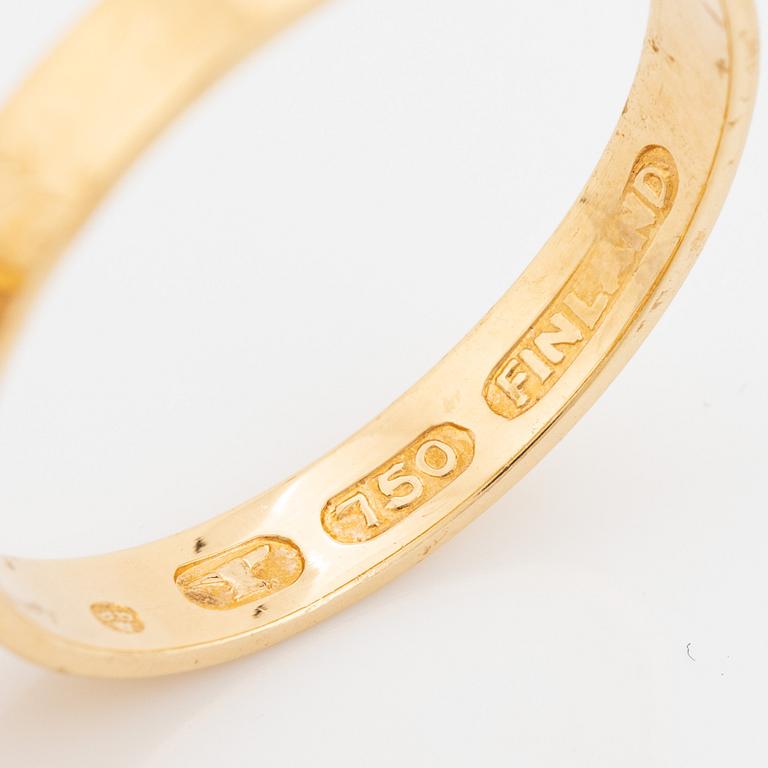 18K gold ring, Kupittaan Kulta Finland.