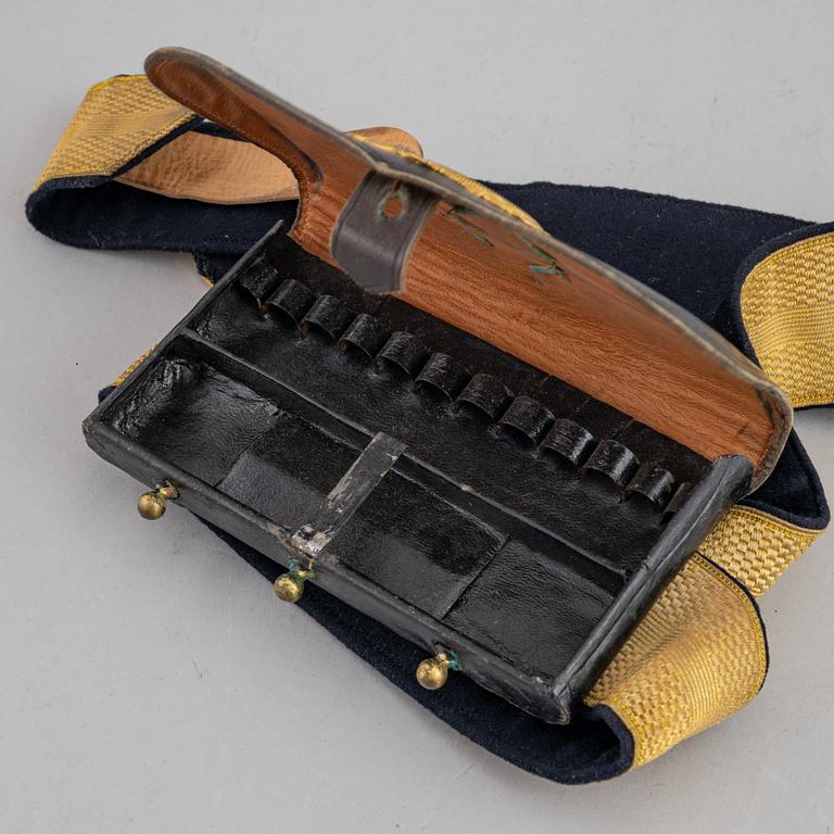 A Swedish cavalry officer's cartridge box model 1895.