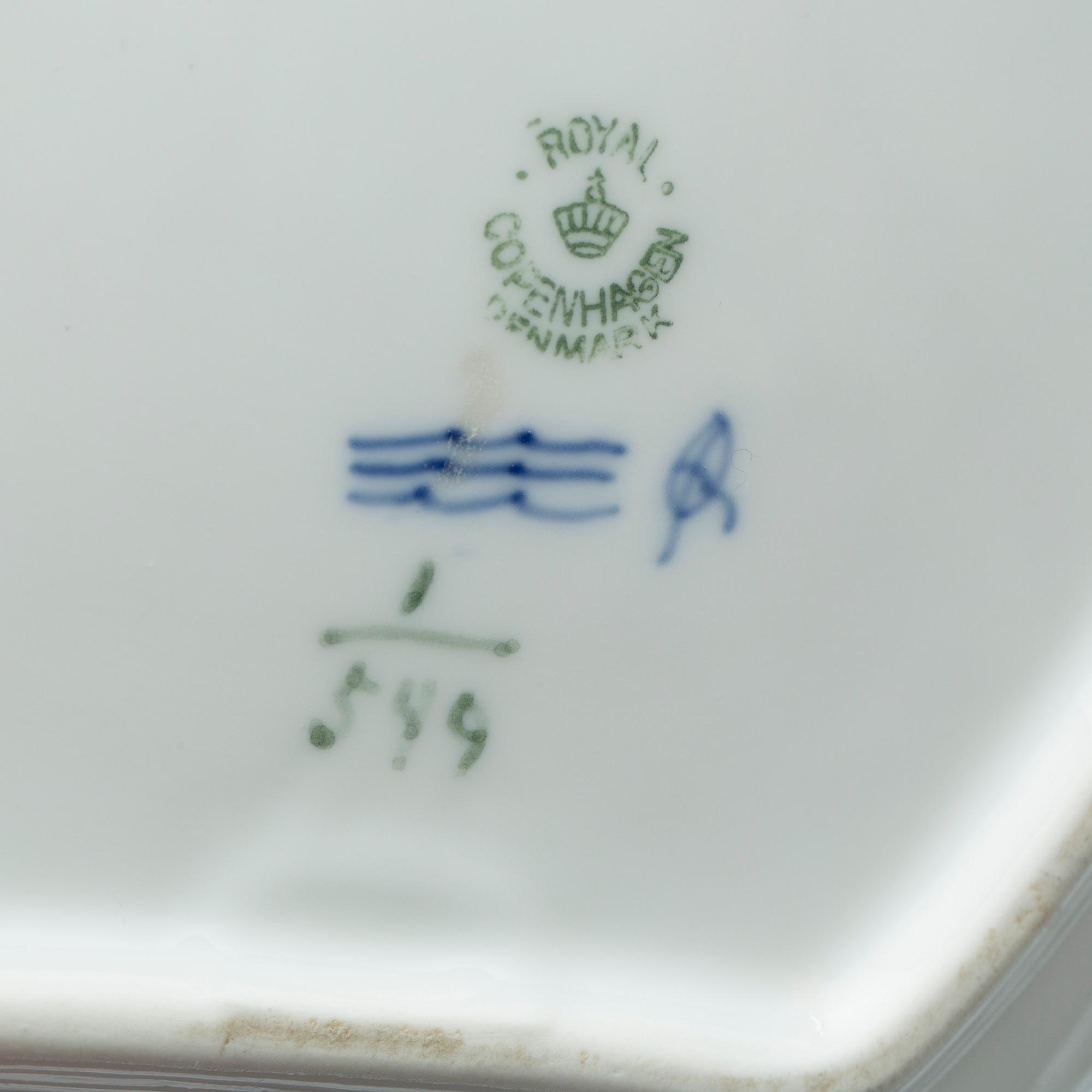 KAFFESERVIS, 28 delar, porslin, Musselmalet, Kunglig Dansk/Royal Copenhagen.