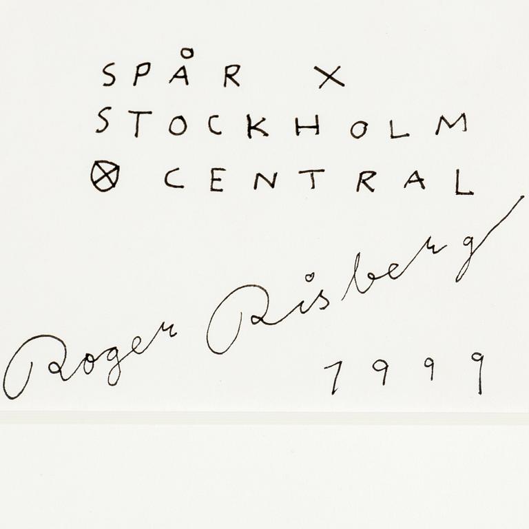 ROGER RISBERG, indian ink on paper, signed Roger Risberg and dated 1999.