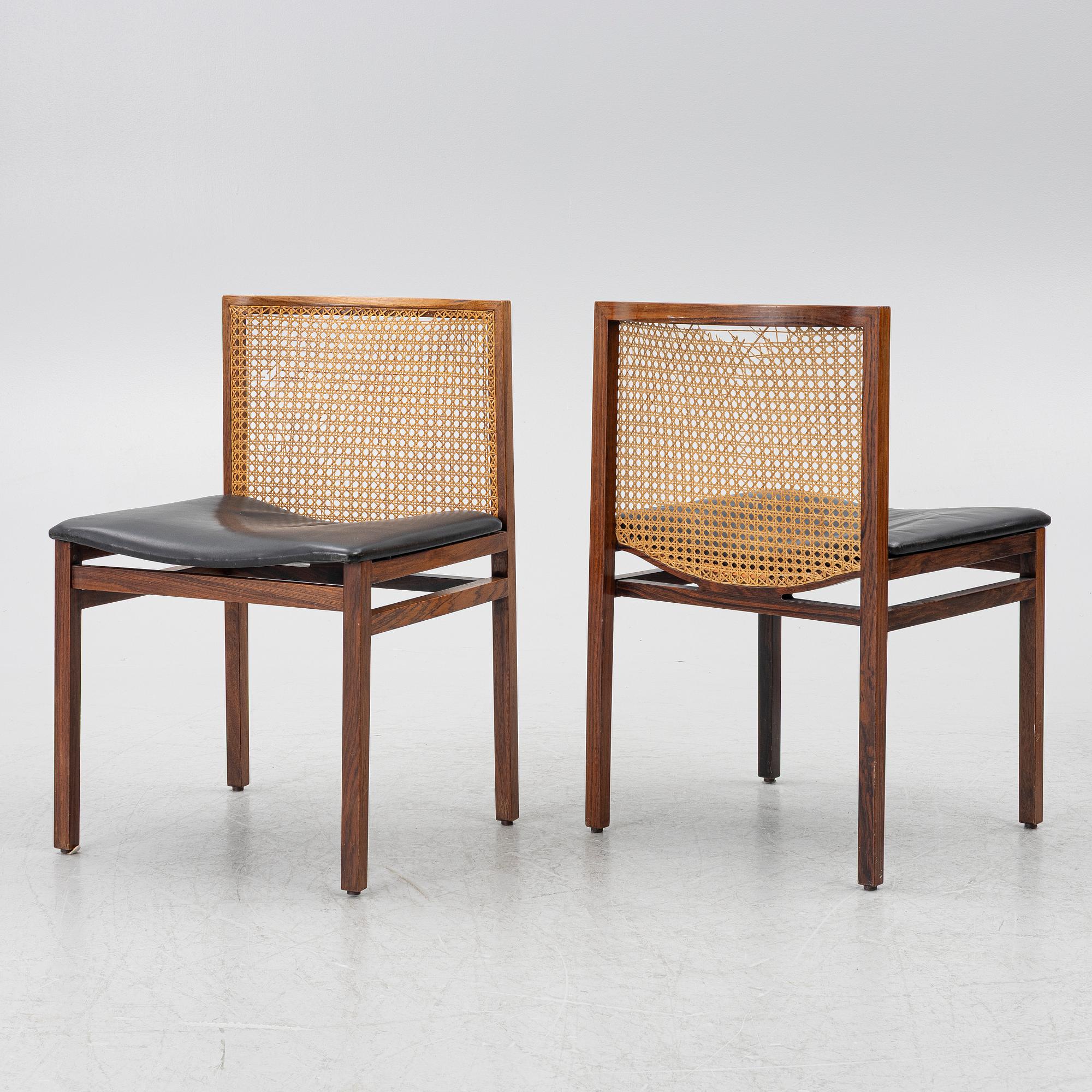 Tito Agnoli, four chairs, La Linea, Italy, 1950's/60's.