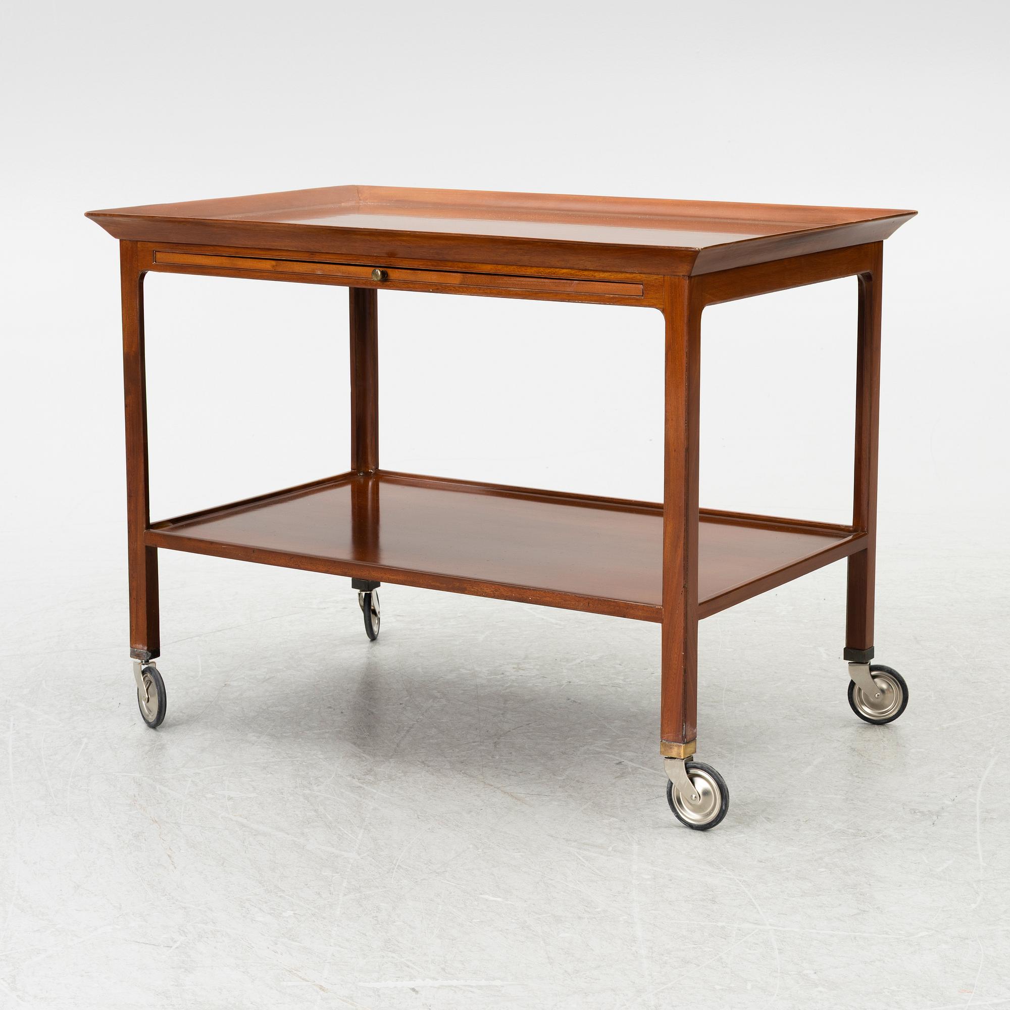 Serving cart, mid-20th century.