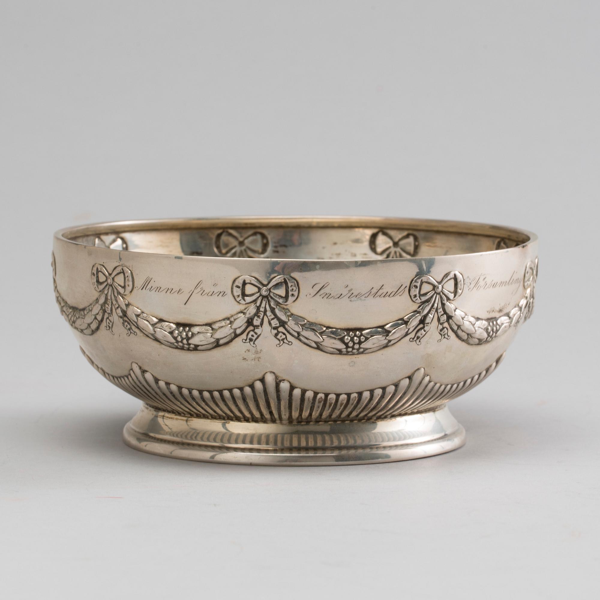 SKÅL, silver, A. Holm. Ystad, 1905. Vikt ca 272 g.