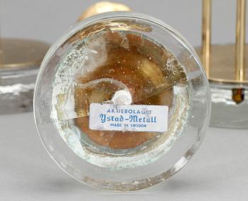 LJUSSTAKAR, 6 stycken, Gunnar Ander, Ystad metall ,1900-tal.