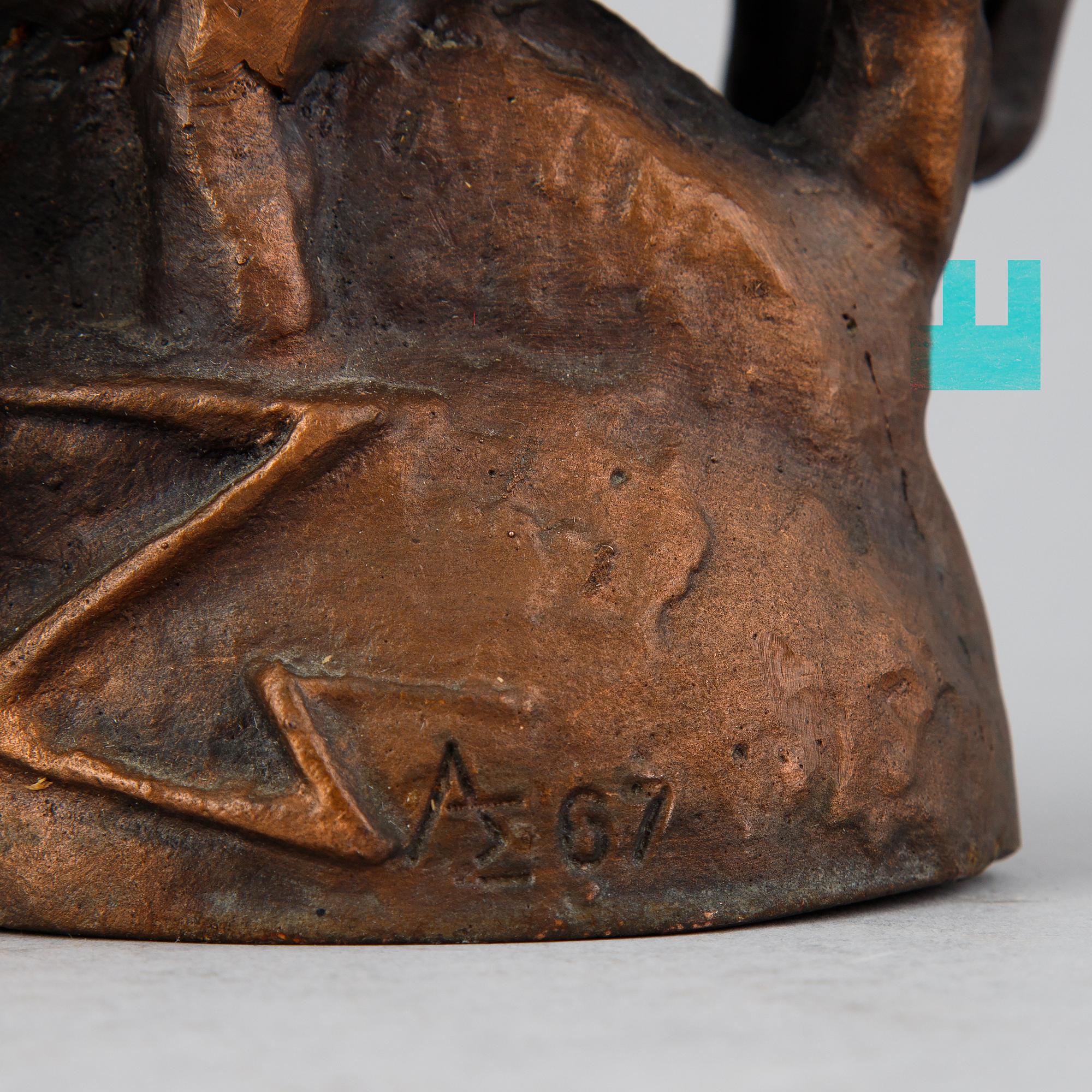 Allan Ebeling, skulptur, brons, signerad och daterad -67.