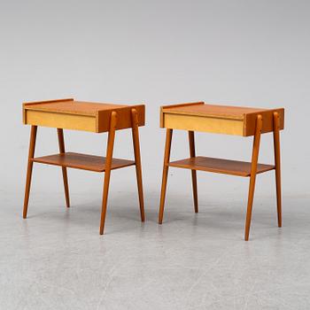 SÄNGBORD, ett par, AB Carlström & Co Möbelfabrik, 1950/60-tal.