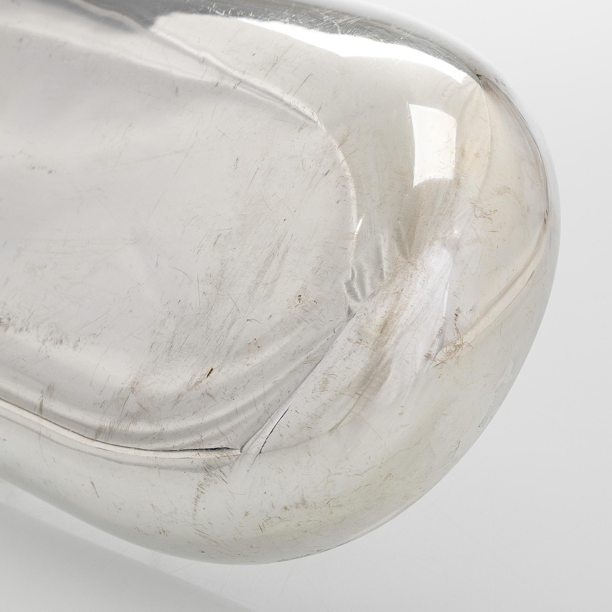 Kay Bojesen, Serveringsfat samt -bestick, sterlingsilver och palisander, Danmark. Kring 1960-talets mitt.