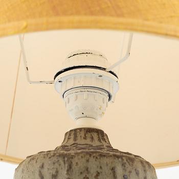 Roger Stribley, a stoneware table lamp, 1970's.