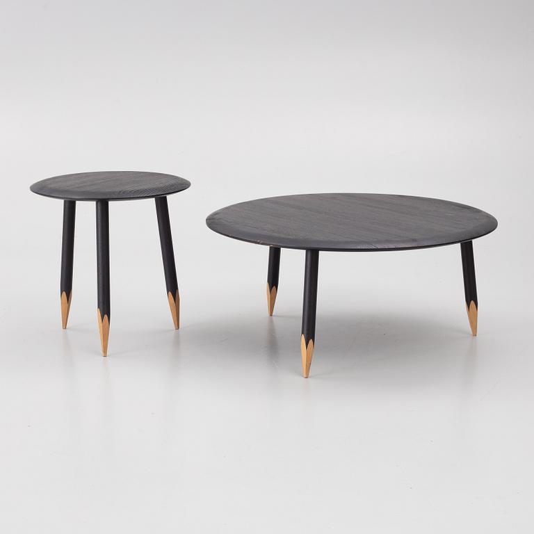 Samuel Wilkinson, Coffee Tables, 2 pcs, “Hoof Table”, &Tradition, Denmark, 2000s.