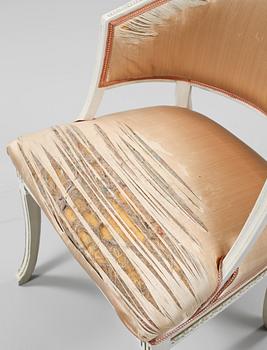 BALJFÅTÖLJ, 1800-talets första hälft.