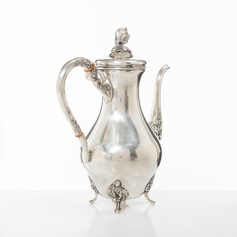 Kaffekanna, silver, svensk importstämpel, 1900-tal.