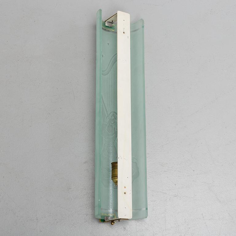 A 1930/40's wall light from Glössner & CO, signed.