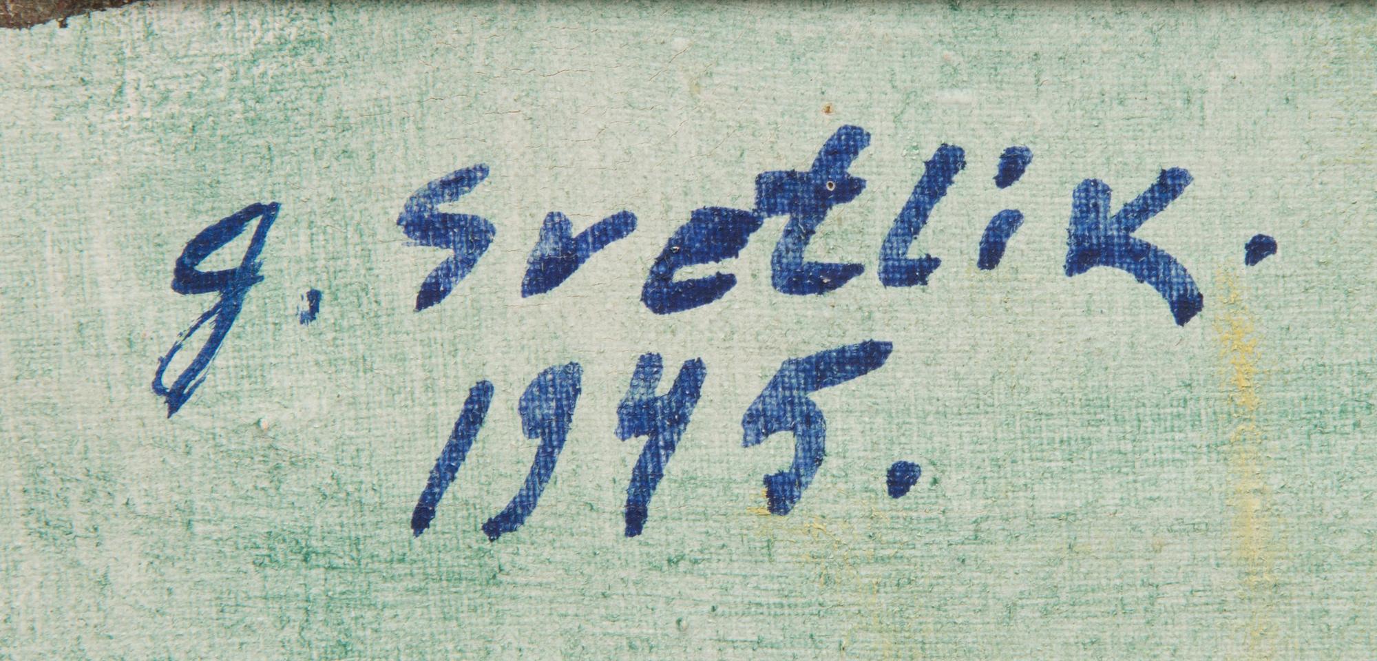 GEORGES VON SWETLIK, öljy kankaalle, signeerattu ja päivätty 1945.