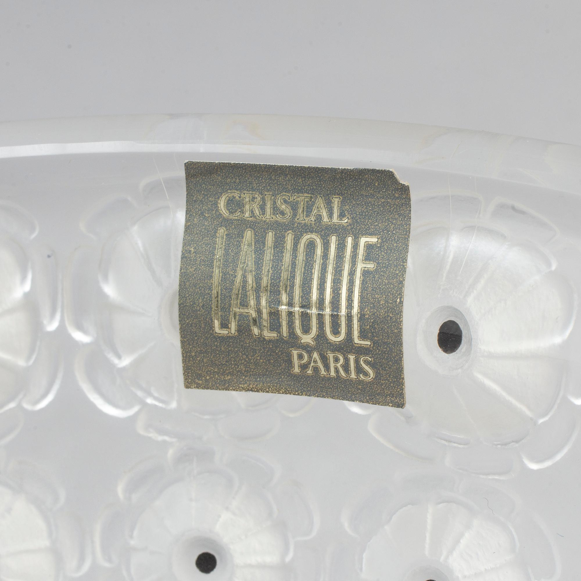 A glass bowl 'Nemours' by Lalique, France, second half of the 20th century.