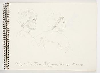 Lotte Laserstein, 4 skissböcker med blyertsteckningar.