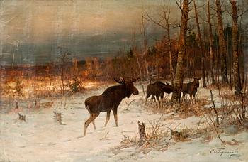 333. Efim Tikhmenev, ELKS IN WINTER.