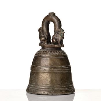 Tempelklocka, brons. Tibet, 17/1800-tal.