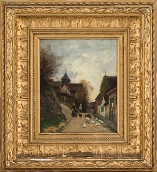 OSCAR TÖRNÅ, olja på kopparplåt, signerad o daterad 1879.