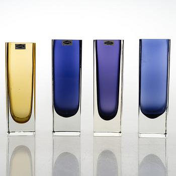 KAJ FRANCK, MALJAKOITA, 4 kpl, lasia. SIgneerattu Nuutajärvi Notsjö.