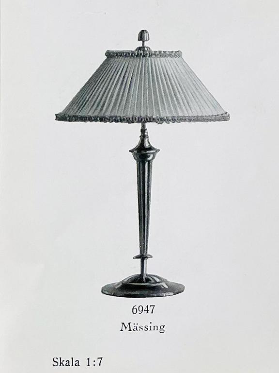 Harald Notini, a table lamp, model "6947", Arvid Böhlmarks Lampfabrik, 1920s-1930s.