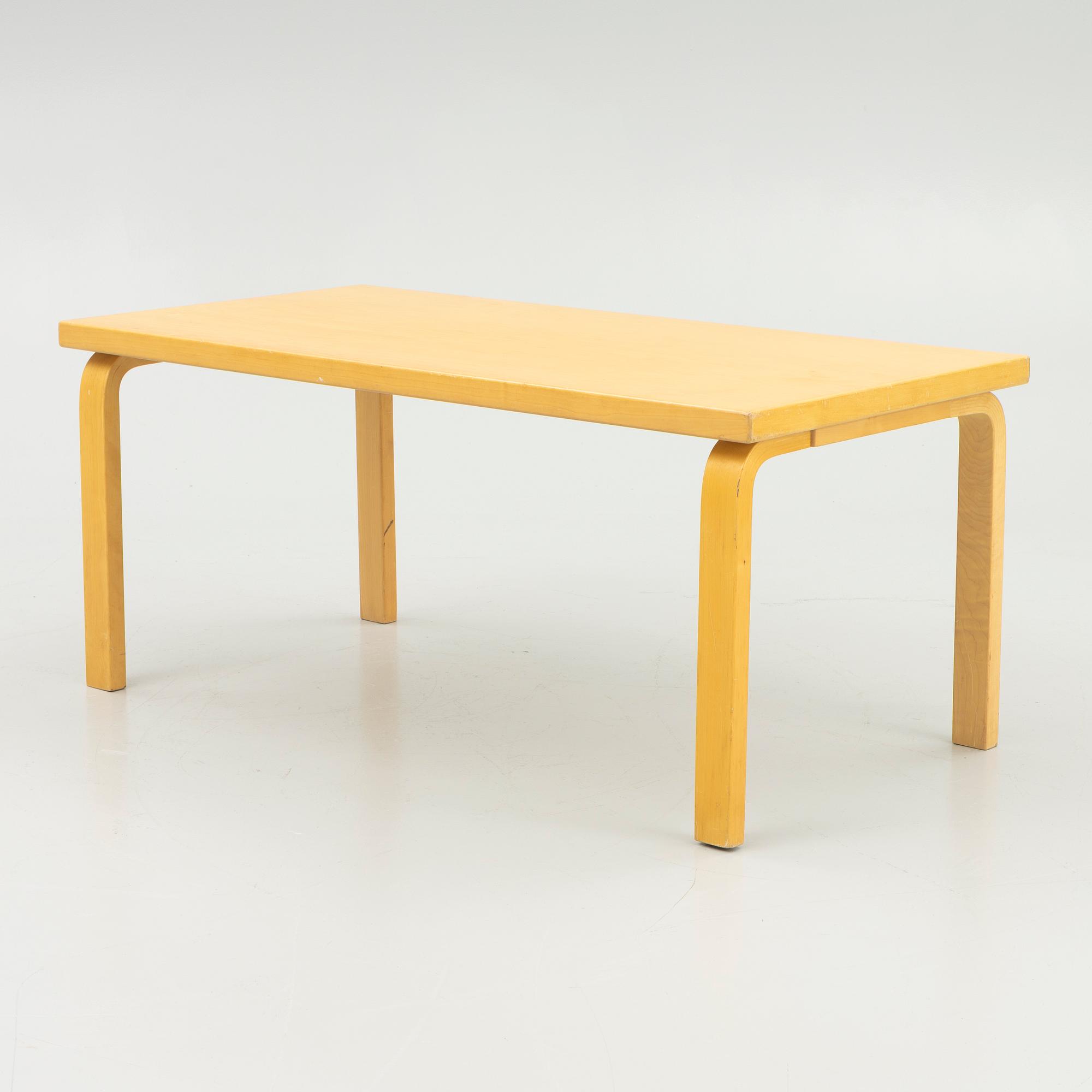 Alvar Aalto, table, Artek, second half of the 20th century.