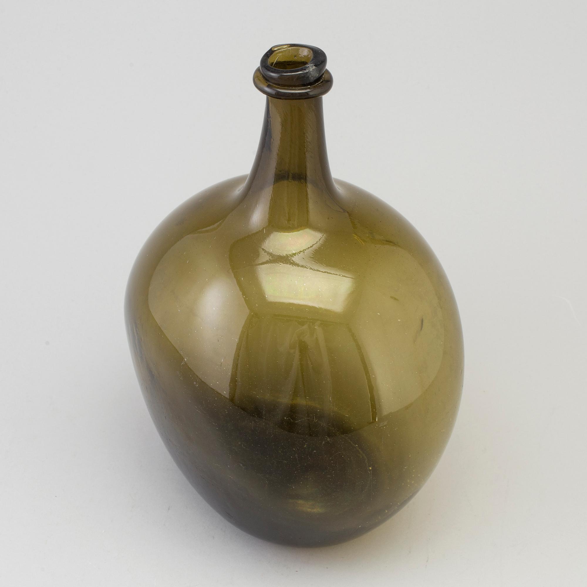 FLASKA, glas, 1700-tal.
