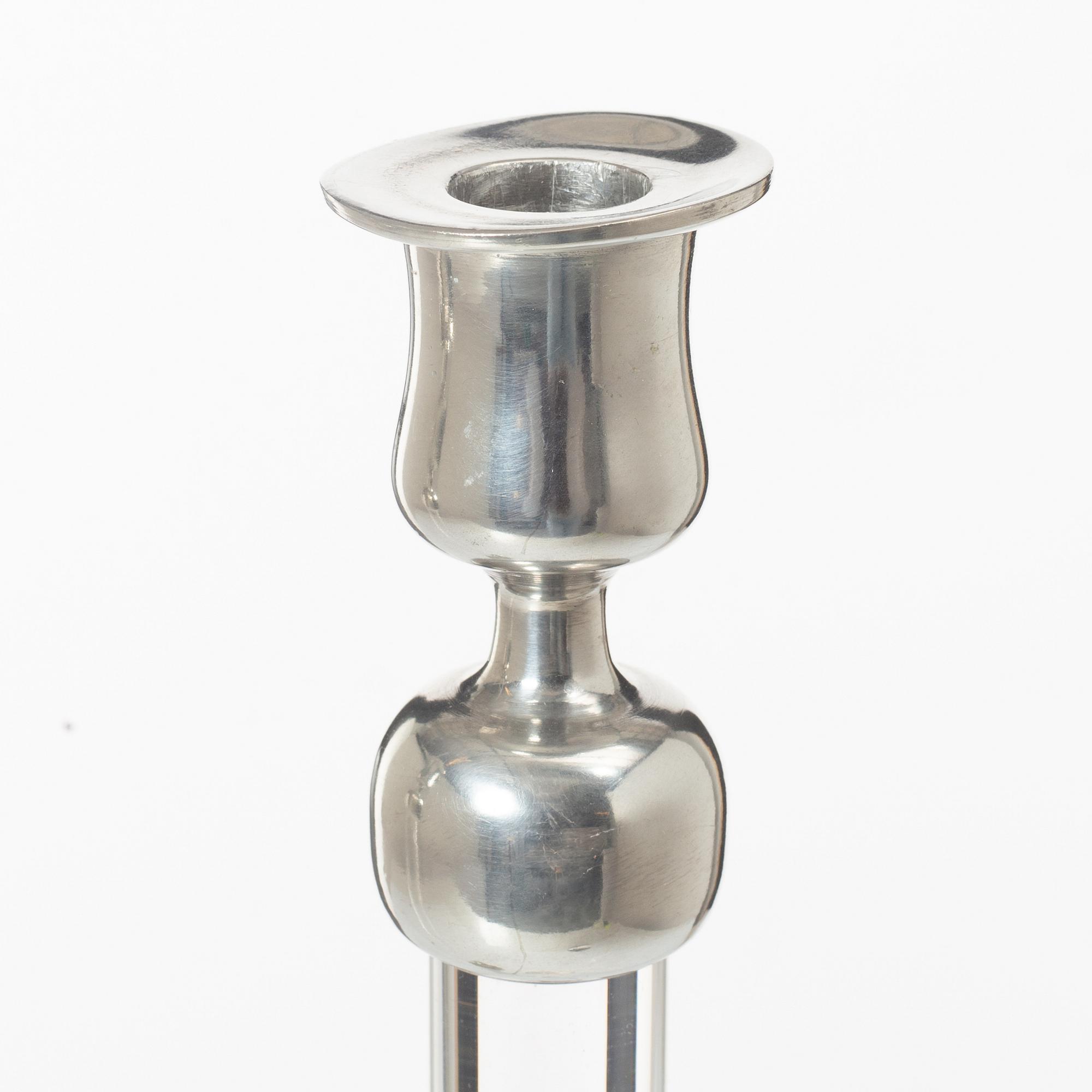 Josef Frank, candlesticks, a pair, "Pelare", Svenskt Tenn, 2001.