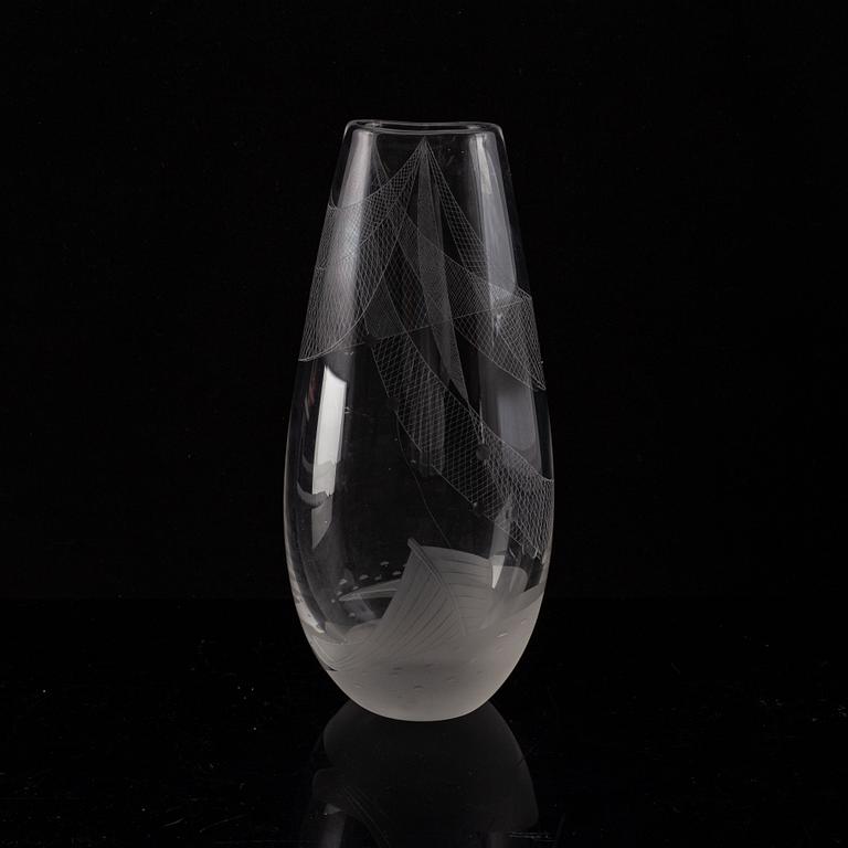 Vicke Lindstrand, vas, glas. Kosta, 1950-tal.