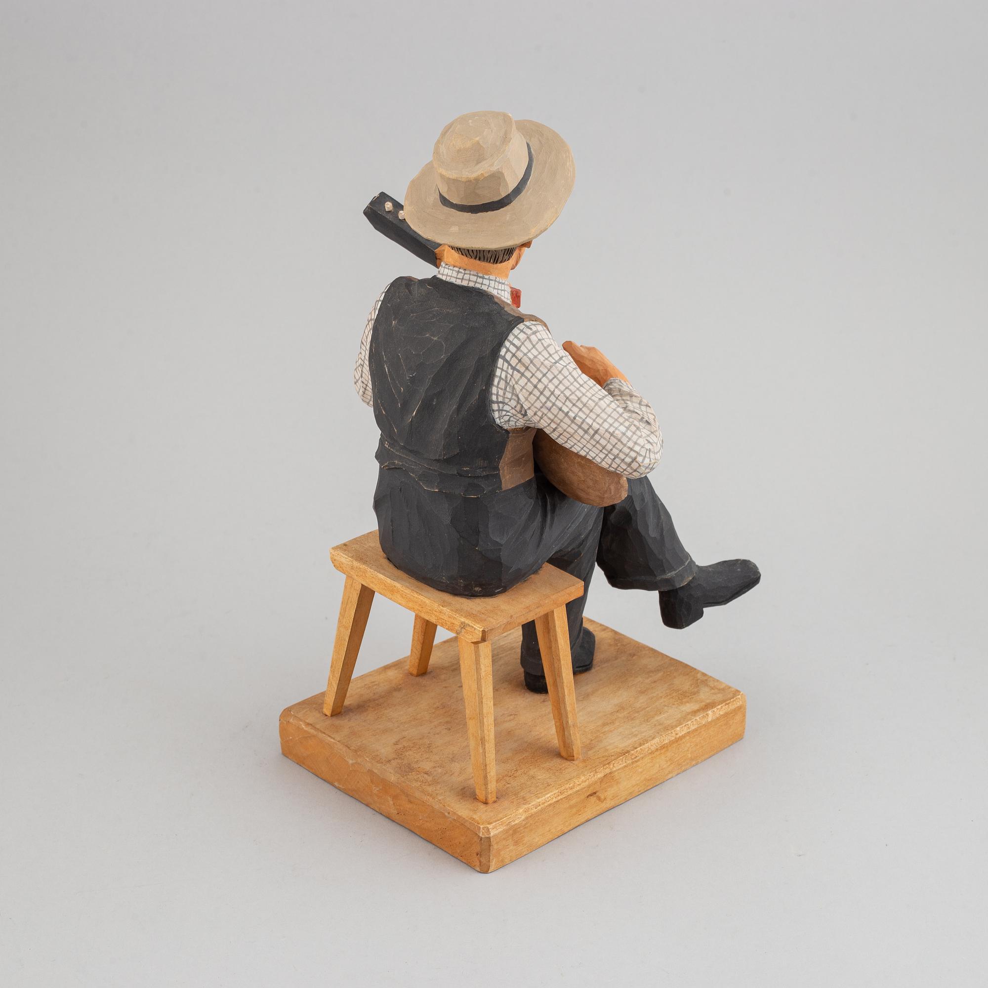 HERMAN ROSELL, sculpture, wood, signed and dated 1949.