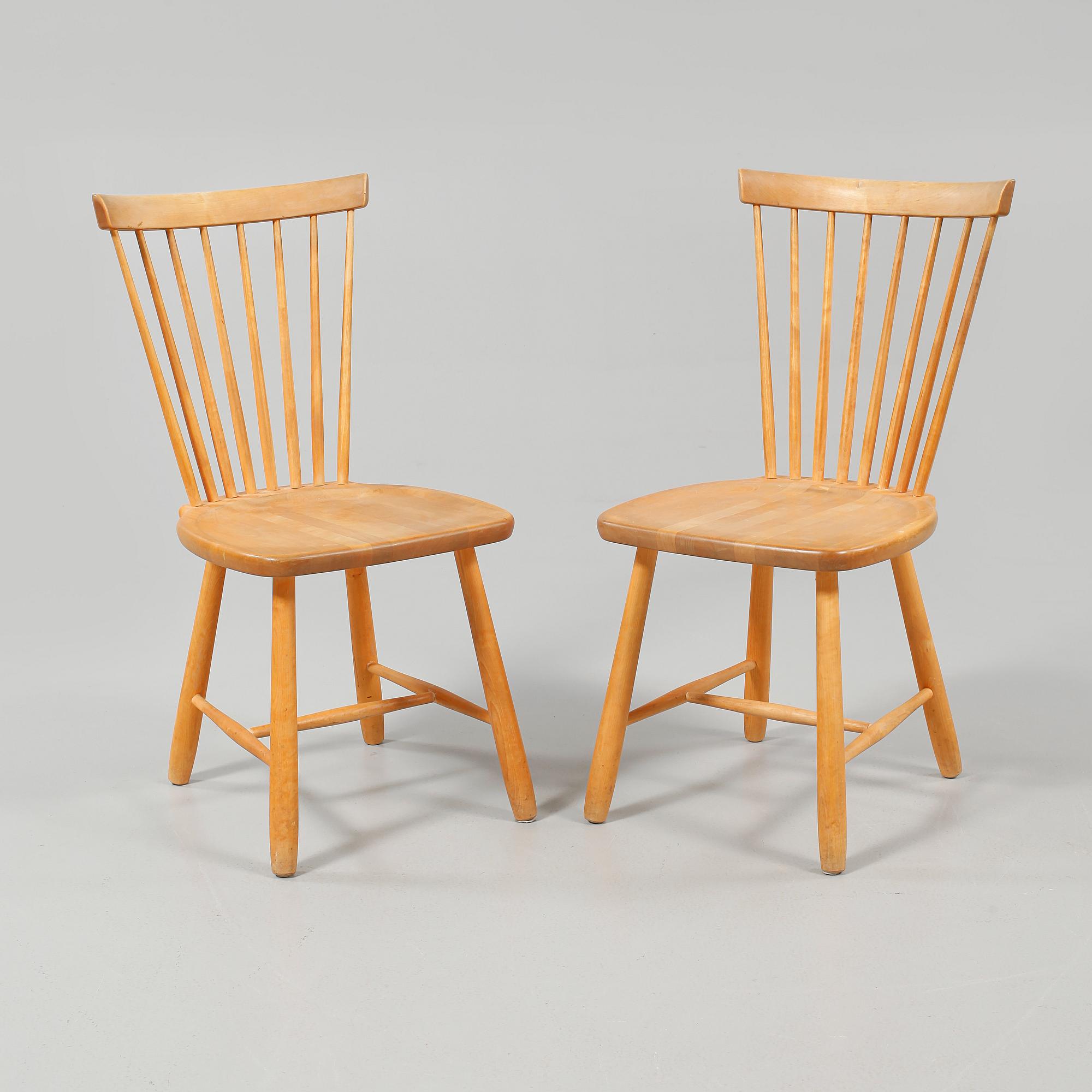 STOLAR, ett par, "Lilla Åland", Carl Malmsten, Stolab, 1990.