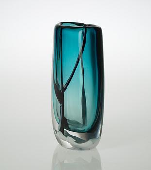 A Vicke Lindstrand 'Vinter' glass vase, Kosta, 1950's.
