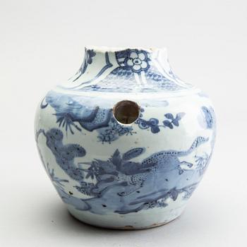 A blue and white jar, Ming dynasty (1368-1644).