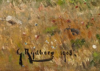 GUSTAF RYDBERG, olja på duk, signerad o daterad 1908.