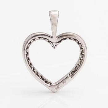 Riipus, 14K valkokultaa, timantteja n. 0.15 ct yht. Kultajousi, Helsinki.