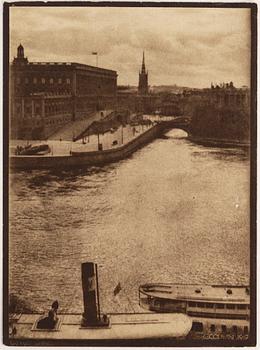 HENRY B. GOODWIN, Two photo gravures from the book Vårt vackra Stockholm signed in the negative.