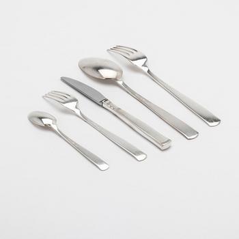 Jacob Ängman, besticksuppsättning, 103 delar, silver, "Rosenholm", GAB, Eskilstuna & Stockholm, 1960-70-tal.
