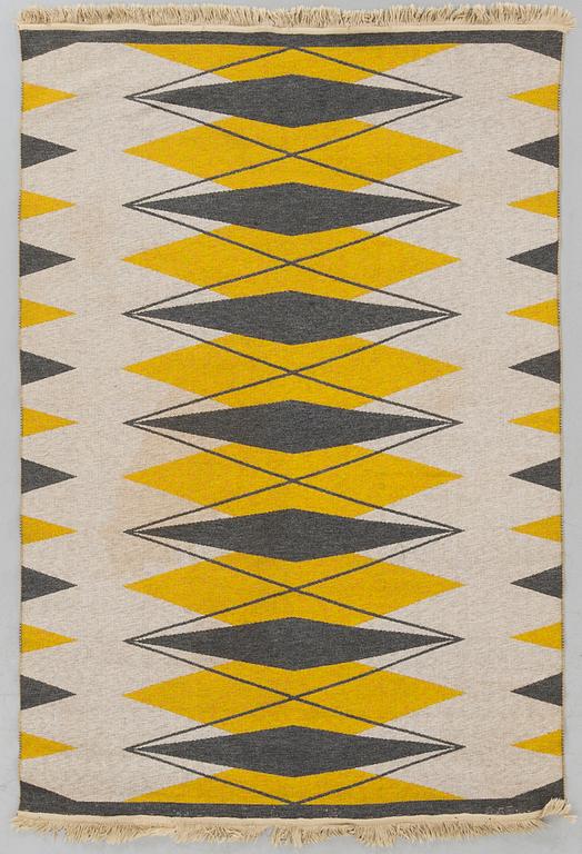 A mid-20th century carpet, presumably Astrid Sampe, Sweden. Circa 222x150 cm.