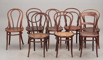 STOLAR, 8 st, bl a 4 Thonet, 2 Kohn. 1900-tal.