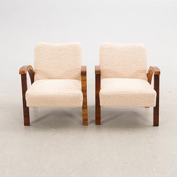 Armchairs, a pair, Art Deco, first half of the 20th century.